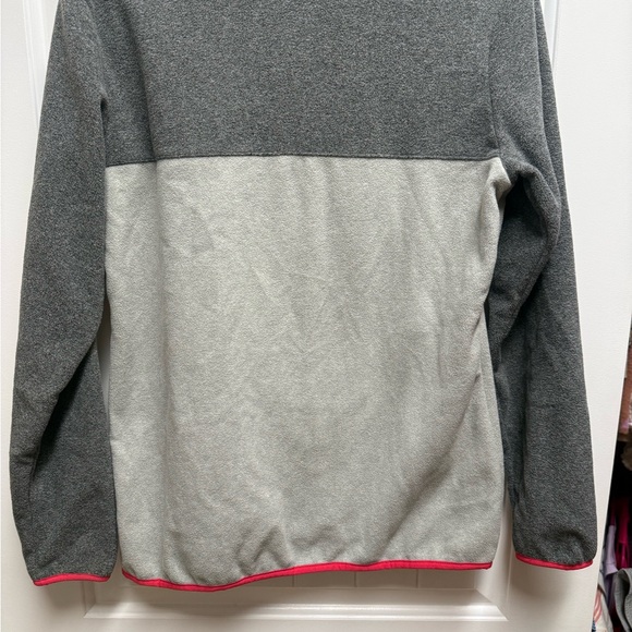 Columbia 1/4 Snap Fleece Pullover Jacket Womens Size M Gray Pink Trim Sweatshirt - Picture 11 of 12